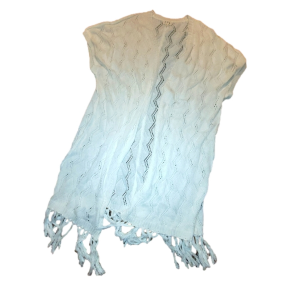 POL off-white cardigan sweater - short sleeve - Large